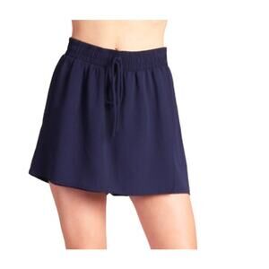 NWT Tyche Navy Blue Elastic Waist Skort Lightweight Flowy Size Small